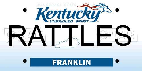RATTLES Kentucky License Plate