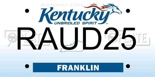 RAUD25 Kentucky License Plate