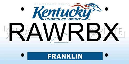 RAWRBX Kentucky License Plate