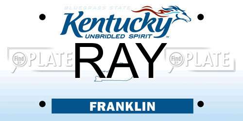 RAY Kentucky License Plate