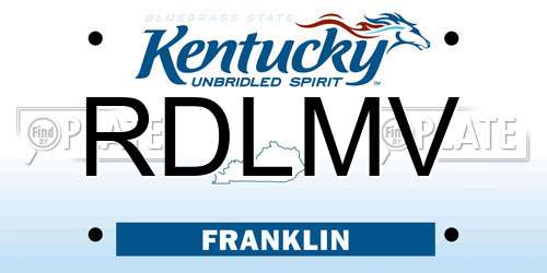 RDLMV Kentucky License Plate