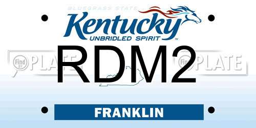 RDM2 Kentucky License Plate