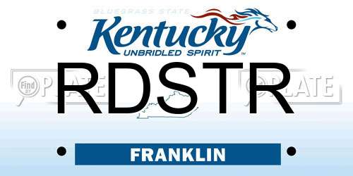 RDSTR Kentucky License Plate