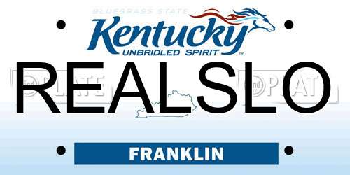 REALSLO Kentucky License Plate