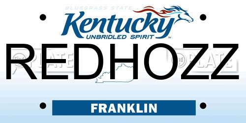 REDHOZZ Kentucky License Plate