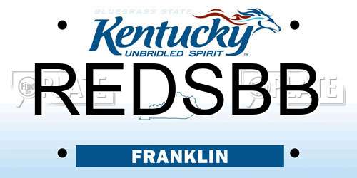 REDSBB Kentucky License Plate