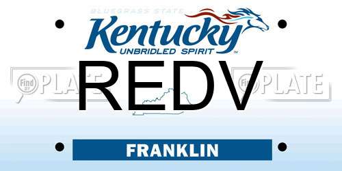 REDV Kentucky License Plate