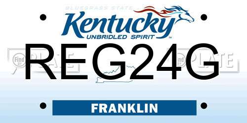 REG24G Kentucky License Plate