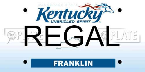 REGAL Kentucky License Plate