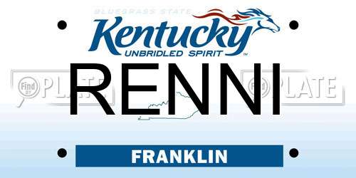 RENNI Kentucky License Plate