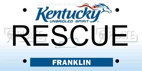 RESCUE Kentucky License Plate