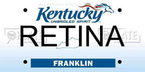 RETINA Kentucky License Plate