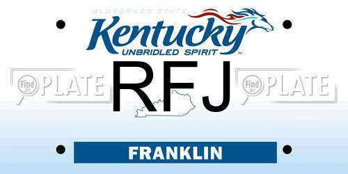 RFJ Kentucky License Plate