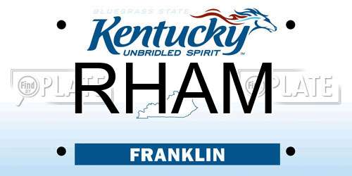 RHAM Kentucky License Plate