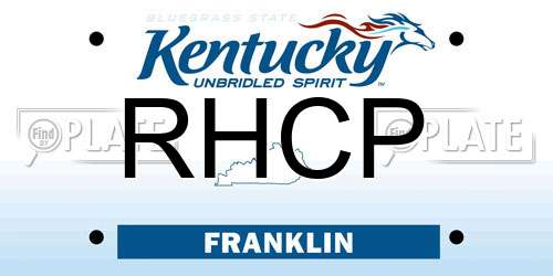 RHCP Kentucky License Plate