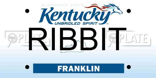 RIBBIT Kentucky License Plate