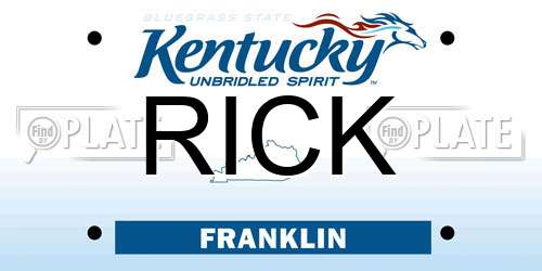 RICK Kentucky License Plate
