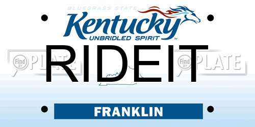 RIDEIT Kentucky License Plate