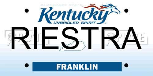 RIESTRA Kentucky License Plate