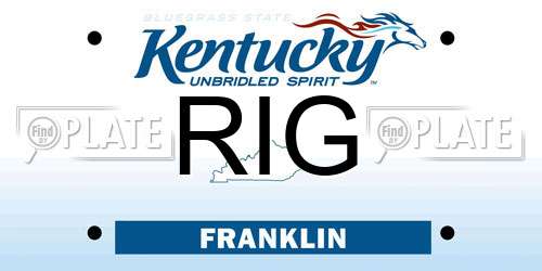 RIG Kentucky License Plate