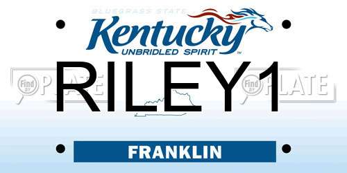 RILEY1 Kentucky License Plate