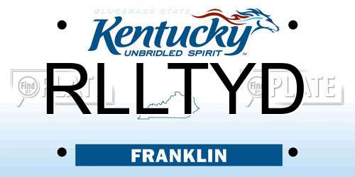 RLLTYD Kentucky License Plate