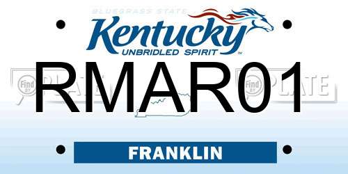 RMAR01 Kentucky License Plate