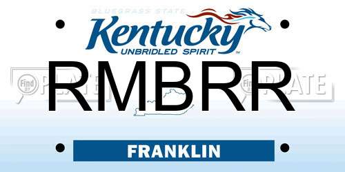 RMBRR Kentucky License Plate