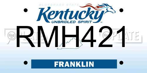 RMH421 Kentucky License Plate