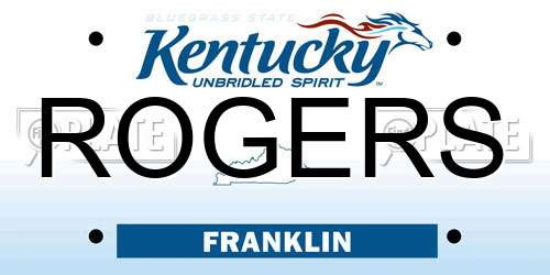 ROGERS Kentucky License Plate