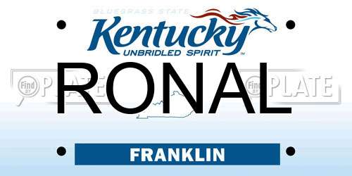 RONAL Kentucky License Plate