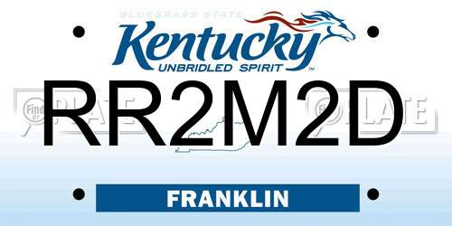 RR2M2D Kentucky License Plate