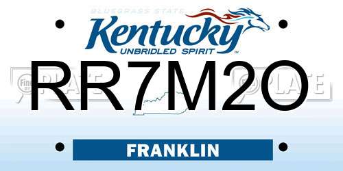 RR7M2O Kentucky License Plate