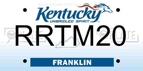 RRTM20 Kentucky License Plate