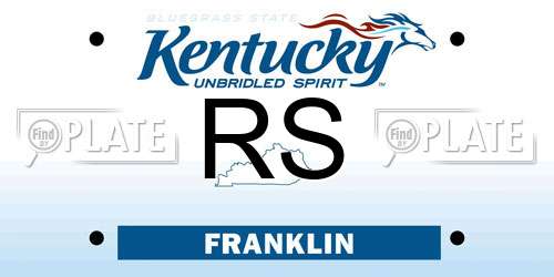 RS Kentucky License Plate