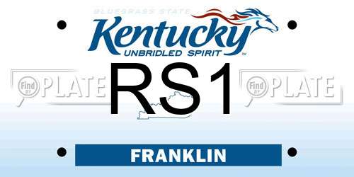 RS1 Kentucky License Plate