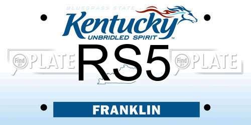 RS5 Kentucky License Plate