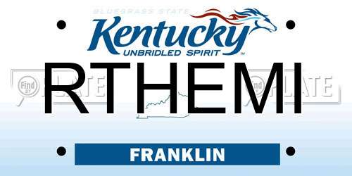 RTHEMI Kentucky License Plate