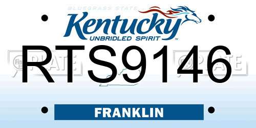 RTS9146 Kentucky License Plate