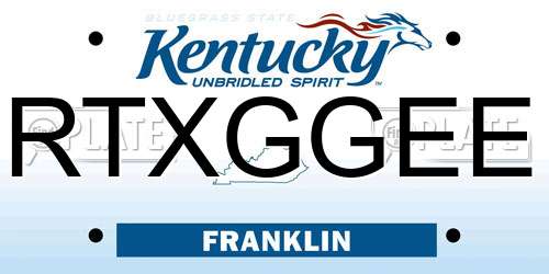 RTXGGEE Kentucky License Plate