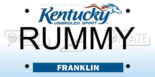 RUMMY Kentucky License Plate