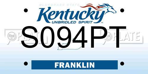 S094PT Kentucky License Plate