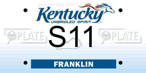 S11 Kentucky License Plate