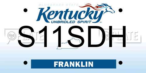 S11SDH Kentucky License Plate
