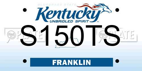 S150TS Kentucky License Plate