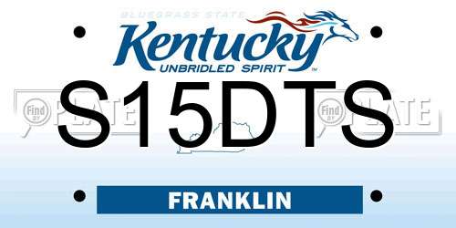 S15DTS Kentucky License Plate