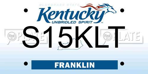S15KLT Kentucky License Plate