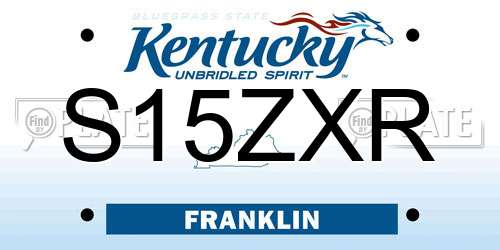 S15ZXR Kentucky License Plate