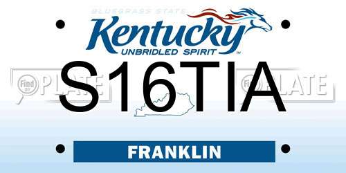 S16TIA Kentucky License Plate