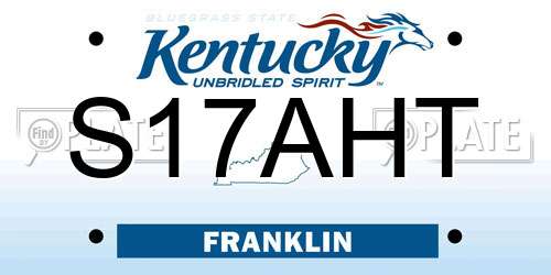 S17AHT Kentucky License Plate